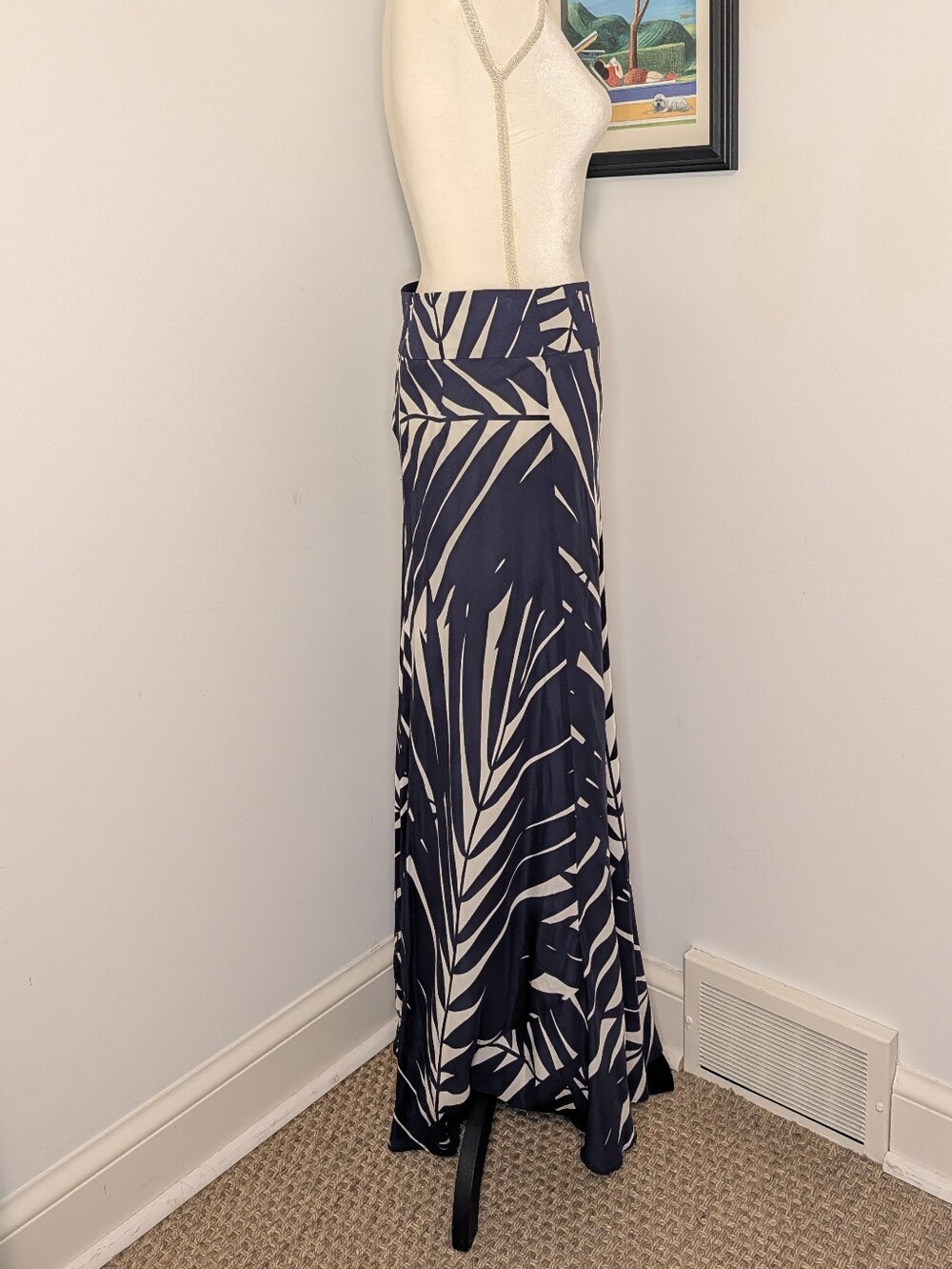 Banana Republic Palm Print Patio Silk Maxi Skirt - Picture 2 of 7